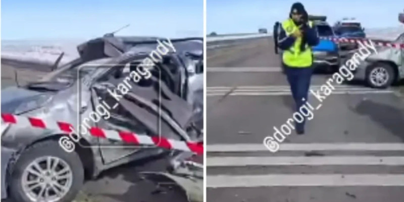 Үш адам қаза тапты: Қарағанды облысында жантүршігерлік жол апаты болды