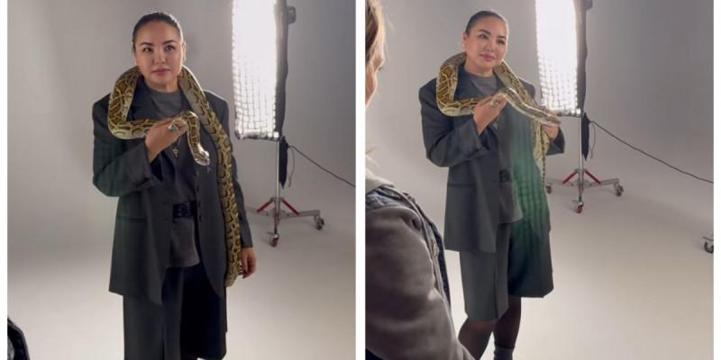 “Жылан жыланнан қорықпайды”: Гүлнұр Мамасарипова ерекше фотосессия жасатты