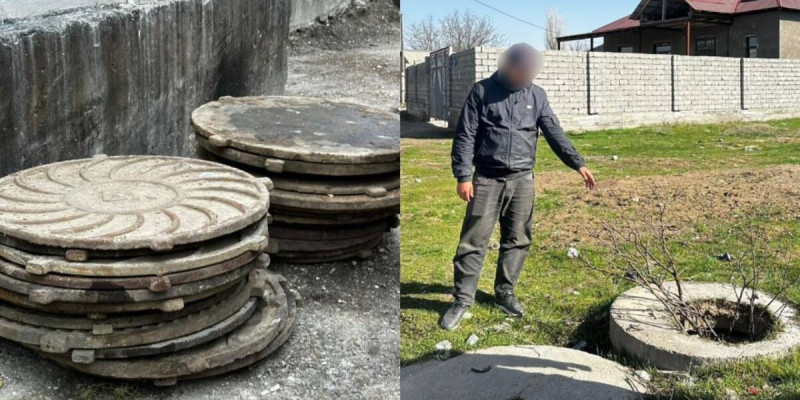 Түркістан облысының 4 тұрғыны кәріз құдықтарының қақпағын ұрлаған