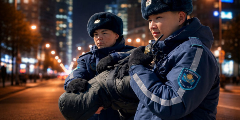 Ұлттық ұлан сарбаздары пышақпен жанжал шығарғандарды ұстады