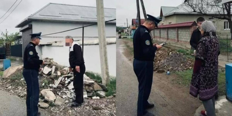 Түркістан облысында 2 тонна құрылыс қалдығын көшеге төккен тұрғын жауапқа тартылды