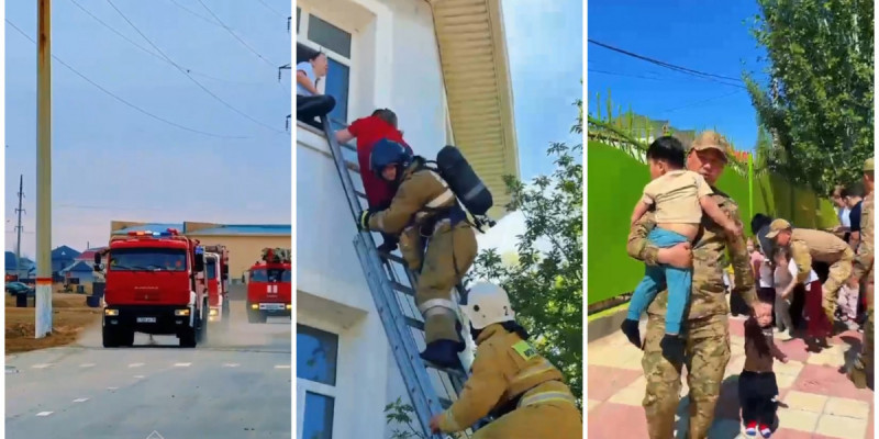 Қызылордадағы балабақшада өрт шығып, 88 бала эвакуацияланды