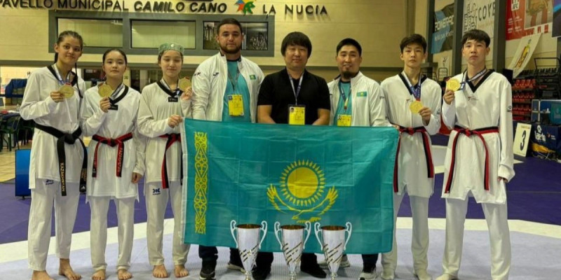 Таэквондошылар Испаниядағы турнирде 4 медаль жеңіп алды