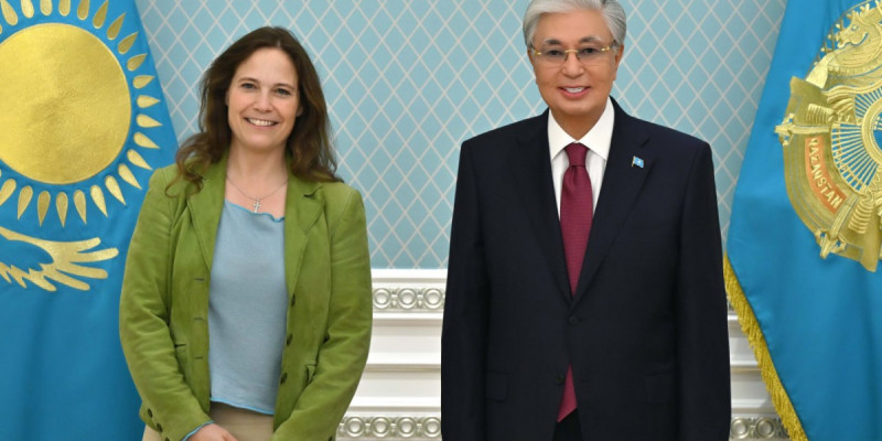 Президент Германия экономикасы Шығыс комитетінің басқарма төрағасы Катрина Клаас-Мюльхойзерді қабылдады