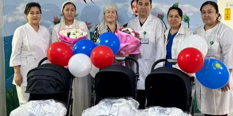 «15 жыл күткен сәби»: Түркістанда 41 жастағы әйел үшемді дүниеге әкелді