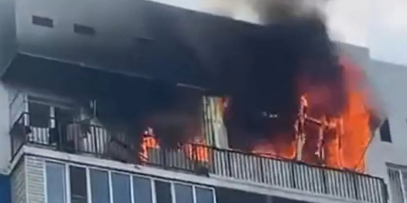 Алматы облысында 9-қабаттағы екі пәтер өртеніп кетті