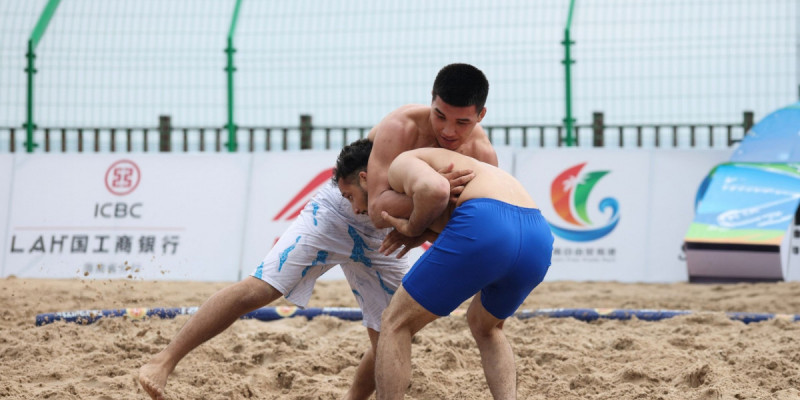 Қазақстандық үш балуан жағажайдағы Азиаданың плей-офф кезеңіне өтті