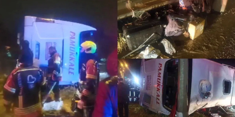 Түркияда жолаушылар автобусы аударылып, 3 адам қаза тапты