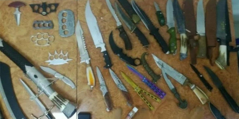 Жамбыл облысында 3,5 мыңға жуық пышақ пен кастет тәркіленді