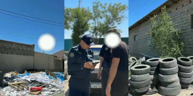 Түркістанда 1,5 тонна дөңгелекті жол бойына тастағандар жауапқа тартылды