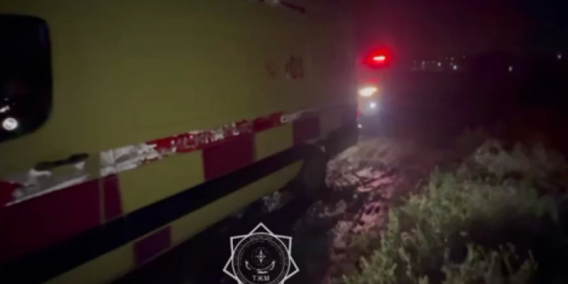 Алматы облысында жедел жәрдем көлігі батпаққа батып қалды