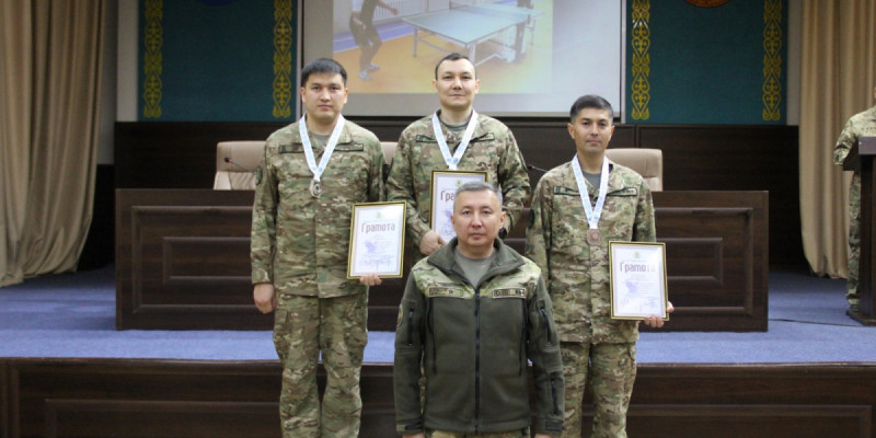 Ұлттық ұланда үстел теннісінен турнир жеңімпаздары анықталды