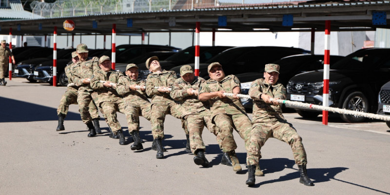 Ұлттық ұланда арқан тартудан командалық біріншілік өтті