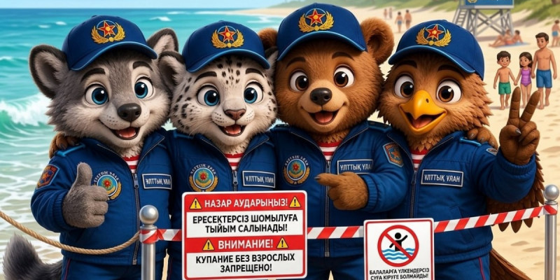 Ұлттық ұланның мульткейіпкерлері судағы қауіпсіздік ережелерін түсіндірді
