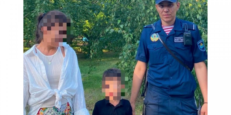 Оралда адасып кеткен бала ата-анасына аман-есен табысталды
