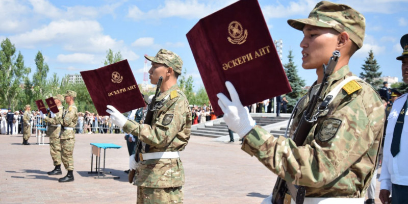 Астанада Ұлттық ұлан сарбаздарының ант беру рәсімі өтті
