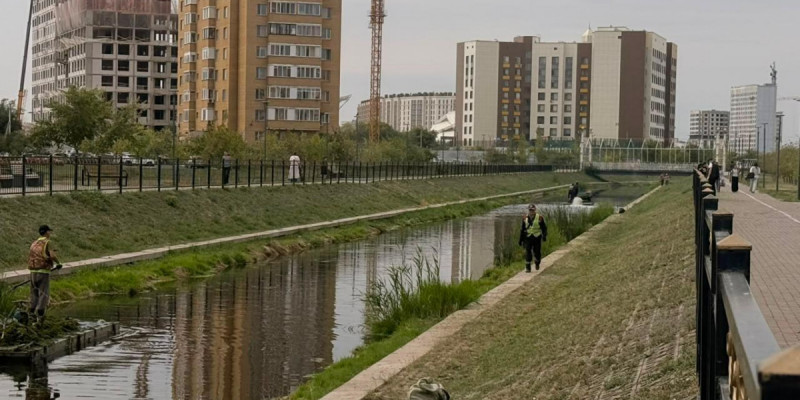 Елордада Сарыбұлақ өзенін тазарту жұмысы жүріп жатыр