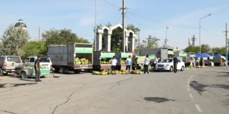 Қазалыда Құрылтай сайлауы күні ауыл шаруашылығы өнімдерінің жәрмеңкесі ұйымдастырылды