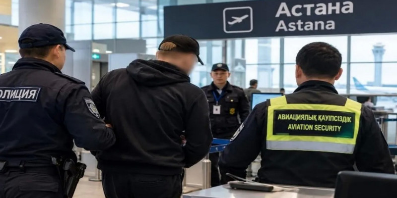 Астана әуежайында бомба бар екенін айтып әзілдеген шетел азаматы рейстен түсірілді