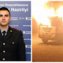 «Запастағы аға лейтенант»: Бакуде ер адам өз көлігін өртеп жіберді