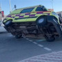 Астанада жедел жәрдем көлігі аударылып кетті