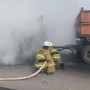 Ақмола облысында астық тиелген жүк көлігі өртенді