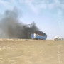 Маңғыстауда 4 мың бөтелке тиелген жүк көлігі өртенді