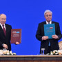 Қасым-Жомарт Тоқаев пен Владимир Путин бірлескен мәлімдеме қабылдады