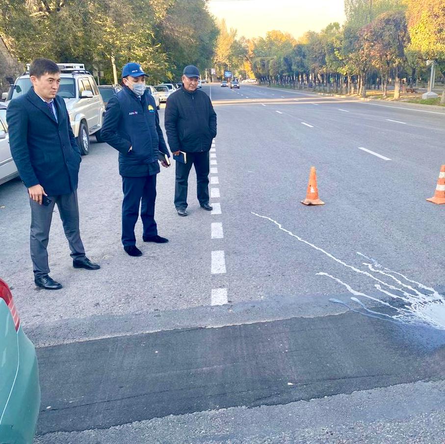 Нұротандықтар Алматыдағы жол жөндеу жұмыстарының сапасын бақылауға алды
