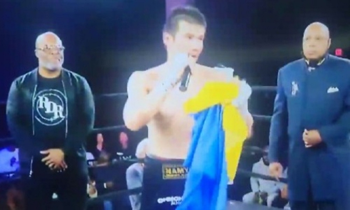 Қазақстандық боксшы Украинаға қолдау білдірді (ВИДЕО)