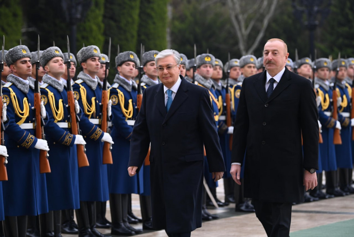 Әзербайжанда Қазақстан президентін салтанатты қарсы алу рәсімі өтті